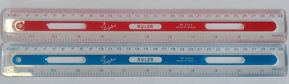 Plastic Ruler #U3212 12"/30cm (Singular) - (24/bx)
