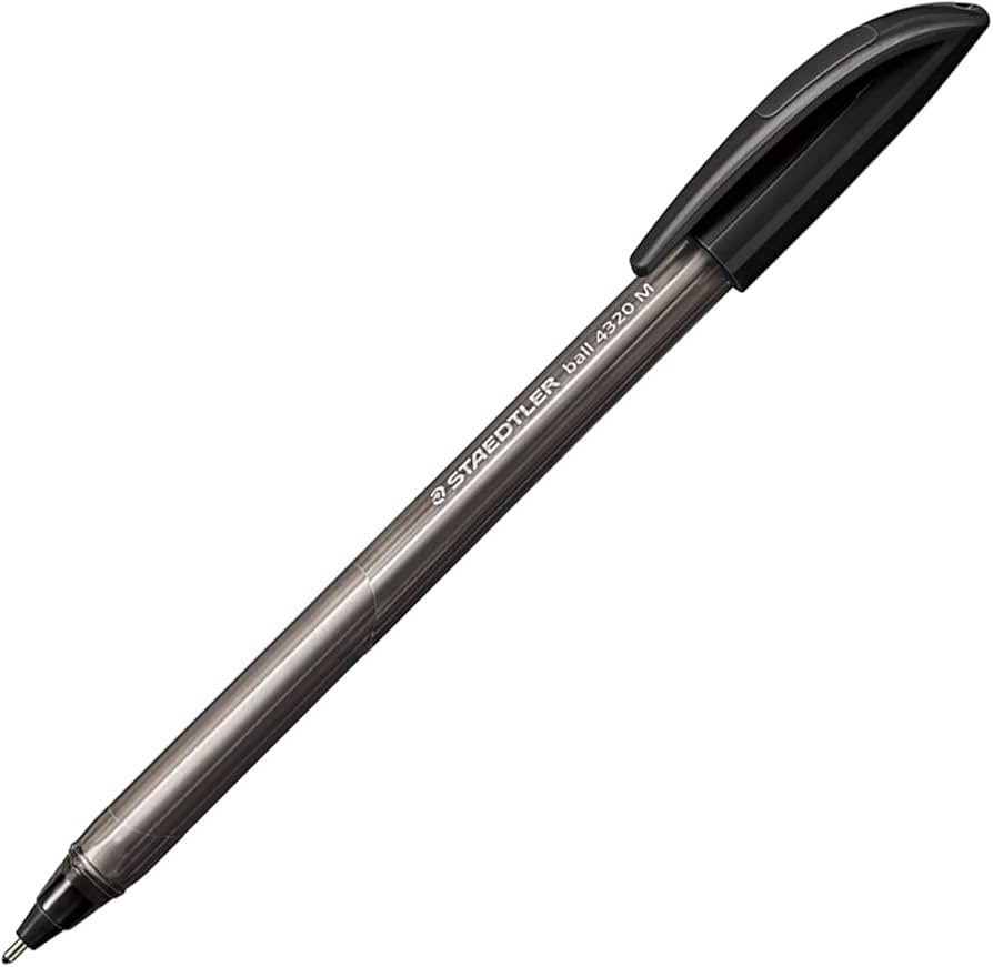 Staedtler #4320 BLACK MED M-9 Triangular Ballpoint Pen