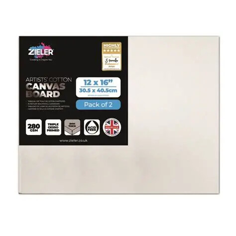 Canvas Boards 12x16" (Sold As 2pk) - Zieler #9299388