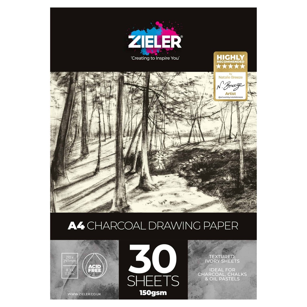 Charcoal Drawing A4 Pad - Zieler