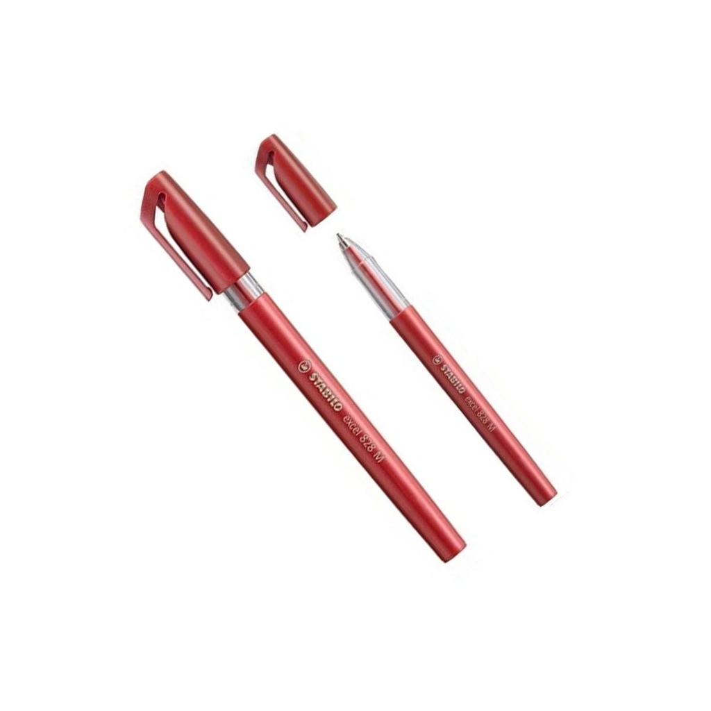 Stabilo Excel 828 Red MED BP Pens - (10/bx)