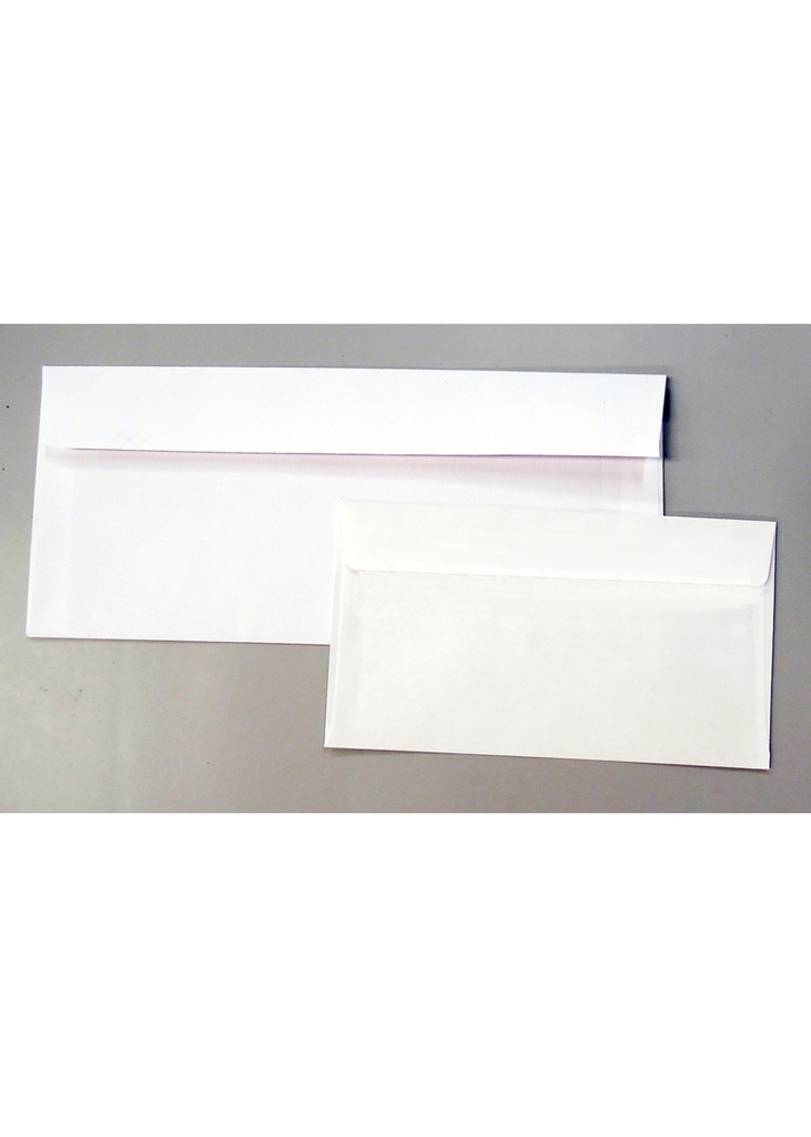 White Envelopes 4 1/8x9 1/2" GUMMED Sold 25pk