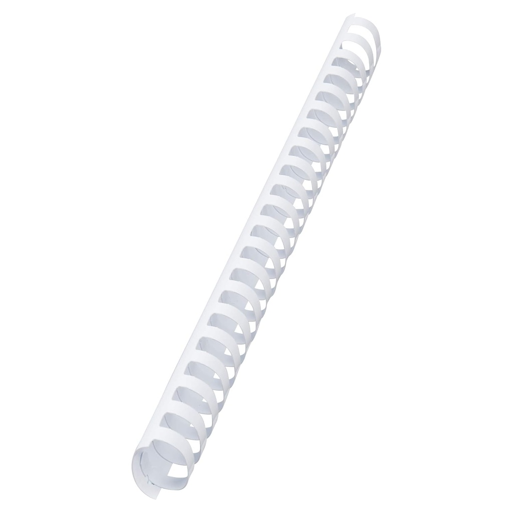 Binding Element 25mm (1") White 21 Rings  50/bx