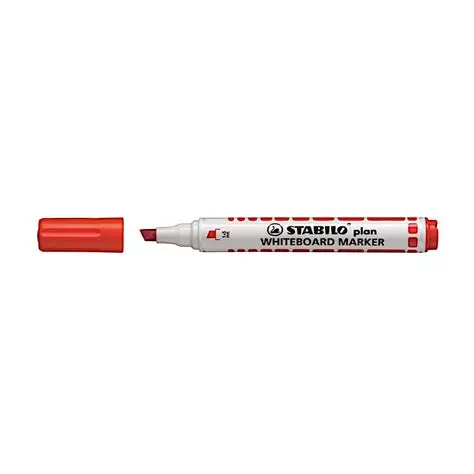 Plan Whiteboard RED Chisel Marker - (10/bx)