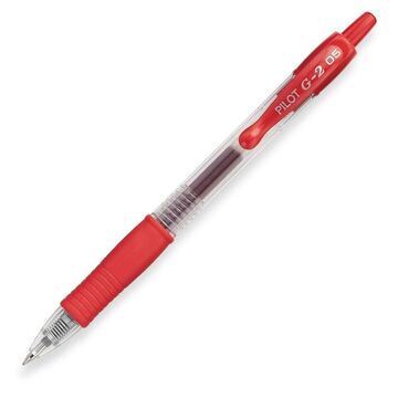 Pilot G2 Retr. 0.5mm X-Fine RED Gel Pen - (12/bx)