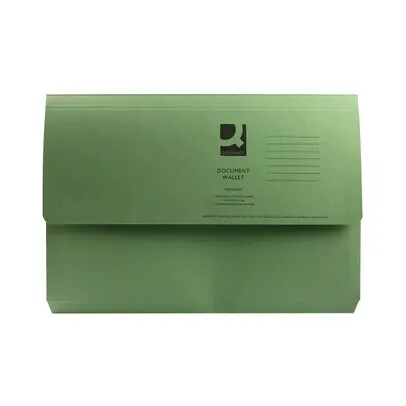 Document Wallets GREEN Q-Connect