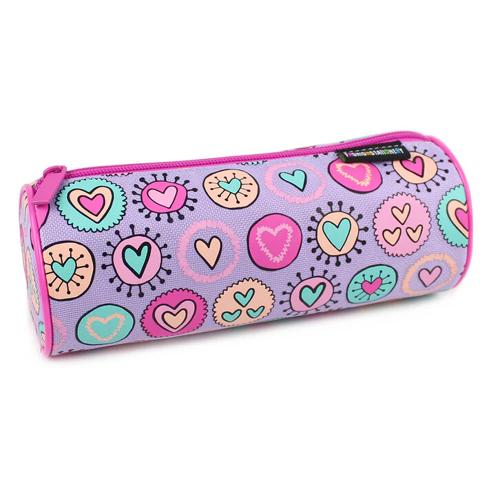 Pencil Case - Hearts Barrel