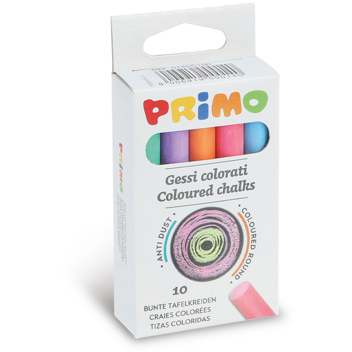 Primo Coloured Chalk #014GC10R ANTIDUST 10s
