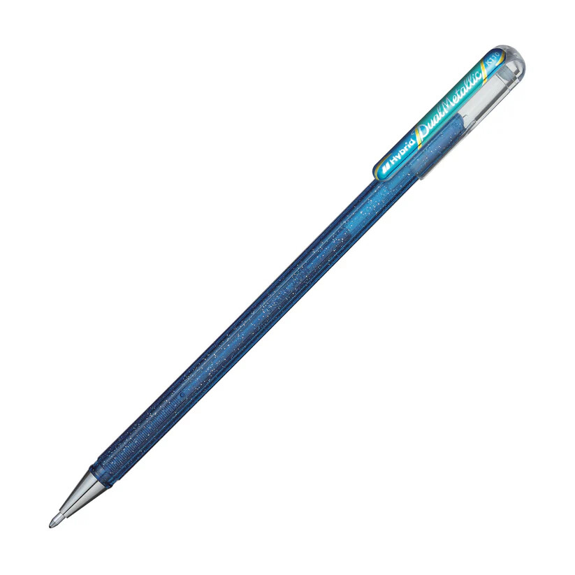 Pentel Hybrid Dual Metallic G/Roller Blue/Metallic Green 1.0mm Pen