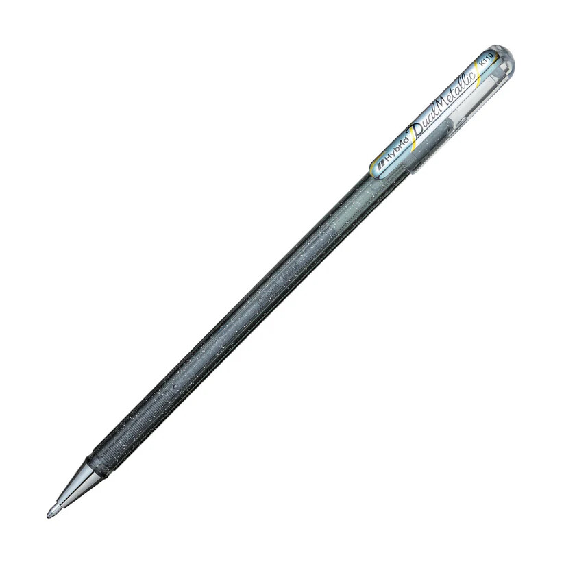 Pentel Hybrid Dual Metallic G/Roller Silver 1.0mm Pen