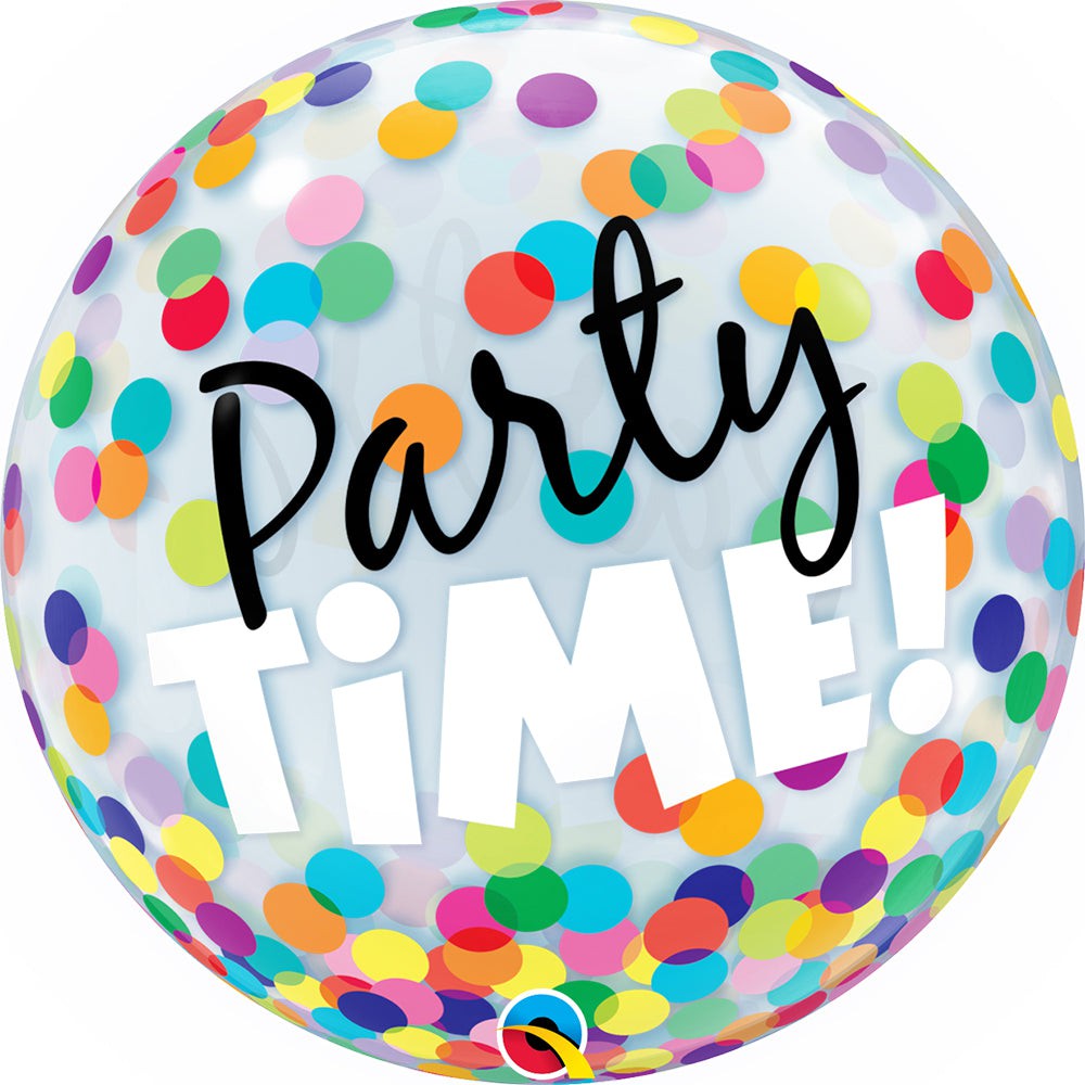 Qualatex 22" Party Time Coloured Dots Balloon