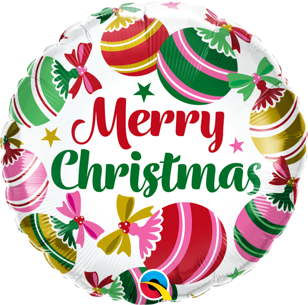 Xmas Ornaments & Stars 18" Foil Balloon
