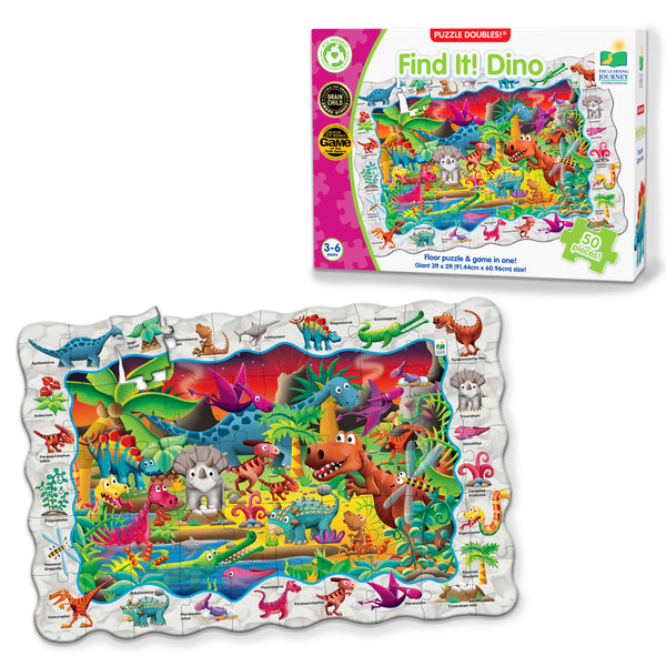 Puzzle Doubles! Find It - Dinosaurs 50pc 3+