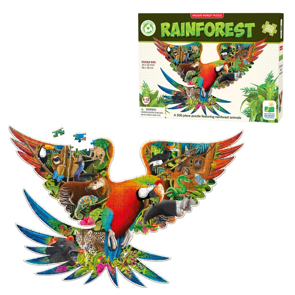 Wildlife World Puzzle - Rainforest 200pc 5+