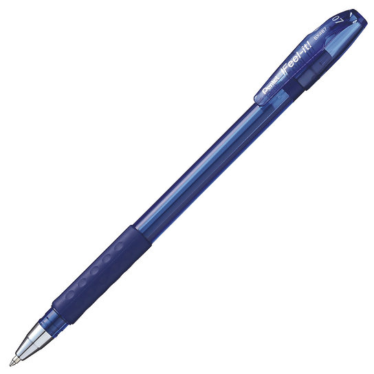 Pentel Feel It BP 0.7mm BLUE Pen - (12/bx)
