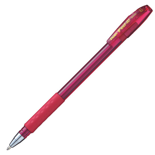 Pentel Feel It BP 1.0mm RED Pen - (12/bx)