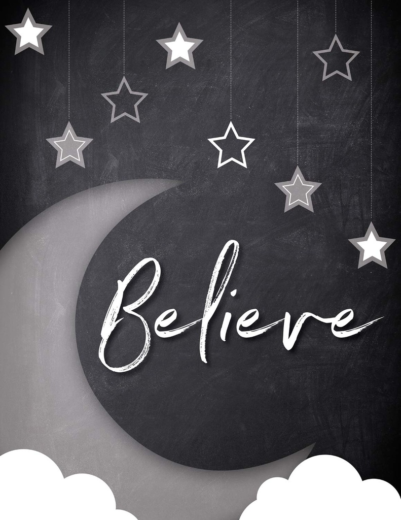 Chartlets "Believe" 17 x 22" - (12/pk) - Sale