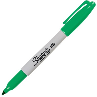 Sharpie #30004 GREEN Fine Markers  - (12/bx)