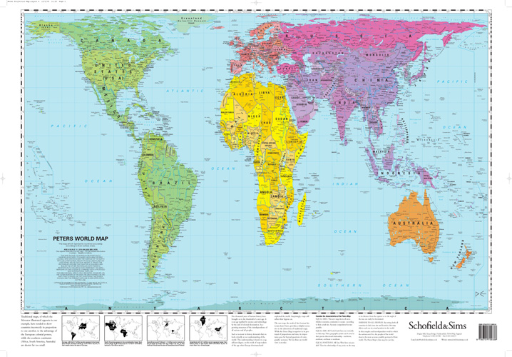 Peters Projection World Map Poster