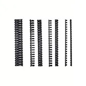 Binding Element 12mm (1/2") BLACK 21 Rings /100s