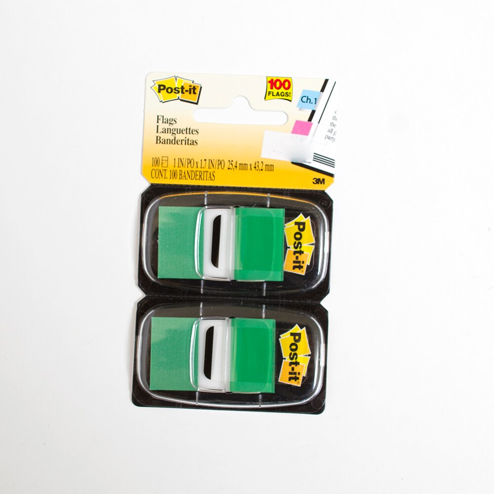 Post It Tape Flags GREEN #680-GN2 1" X 1.7" - Sold Singular