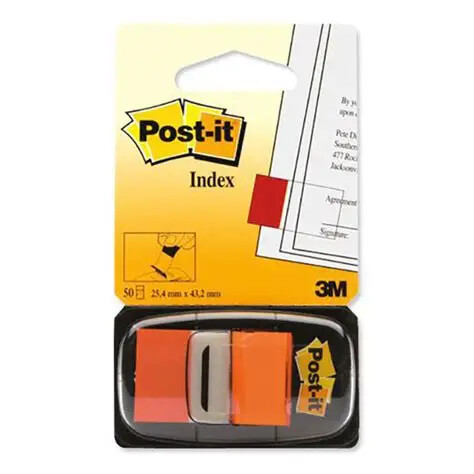 Post It Tape Flags ORANGE 3M 1"x1.7" - Sold Singular