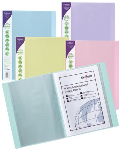 Snopake GRS Reborn Display Book A4 24pkt Pastel Asst.