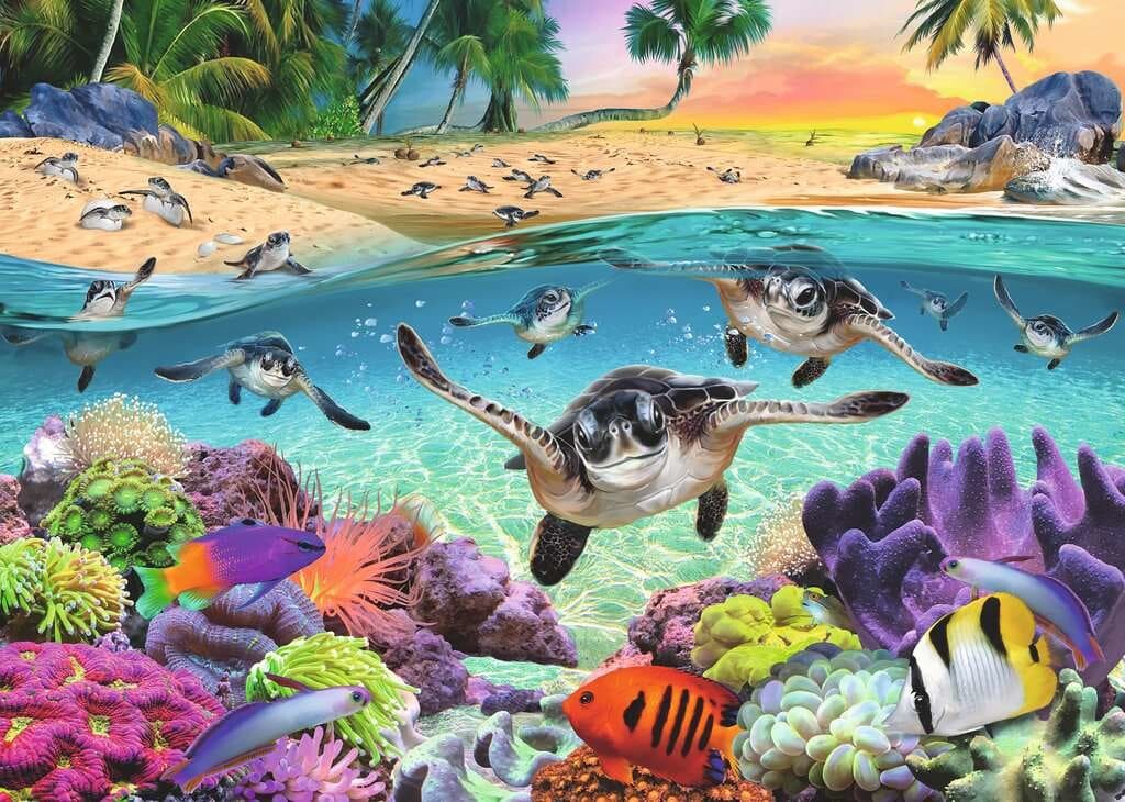 Race of the Baby Sea Turtles 500pc Puzzle 12+