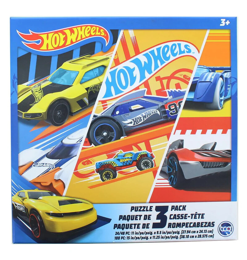 8581* HOT WHEELS 3pk 24pc/48/pc/100pc Puzzle