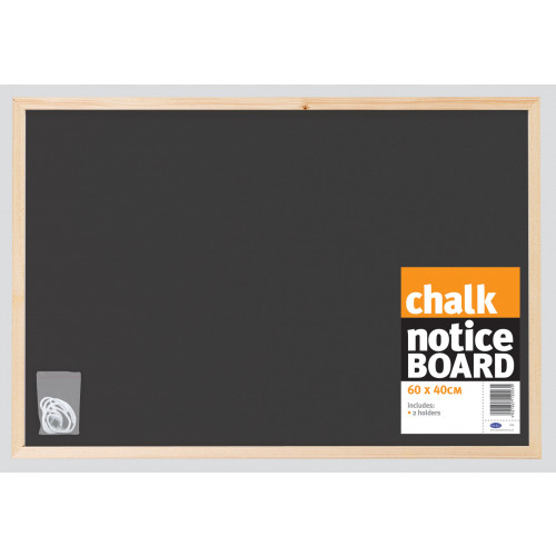 Chalk Notice Board 60x40cm w/Frame - (20/ctn)