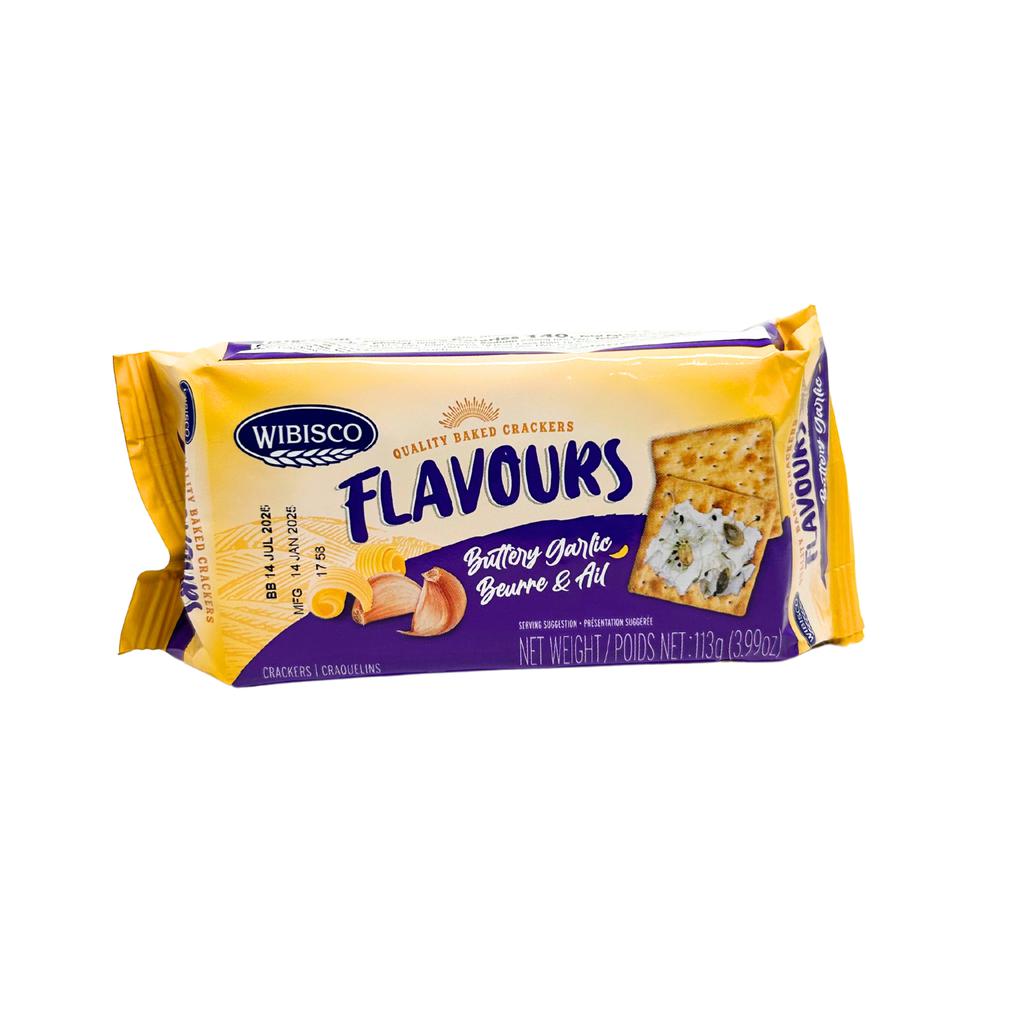 Flavours Buttery Garlic Crackers 113G