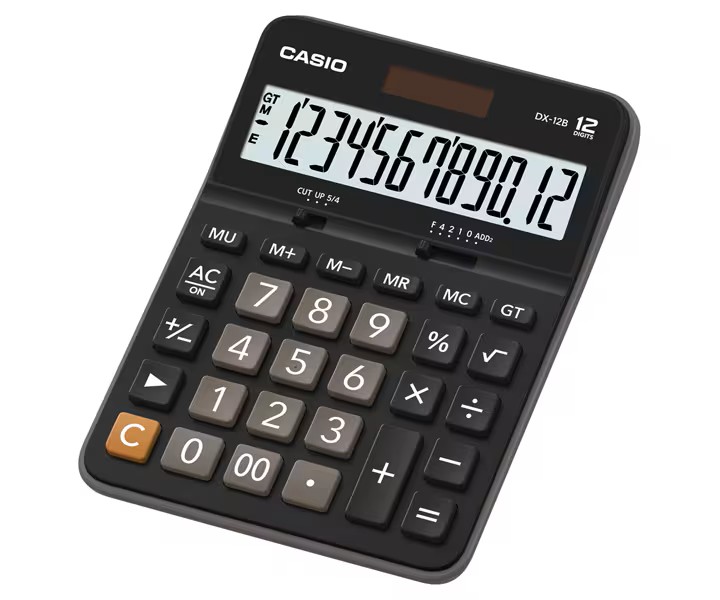 Casio Desktop 12 Digit Black #DX-12B-BK Calculator