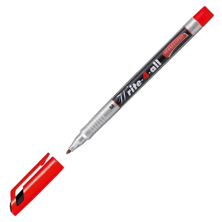 Stabilo Mark-4-All RED #653-40 Permanent Marker Chisel