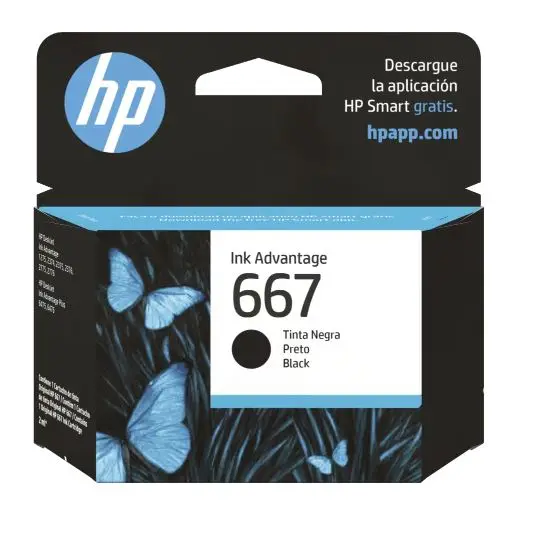 HP #667 BLACK Ink Cartridge