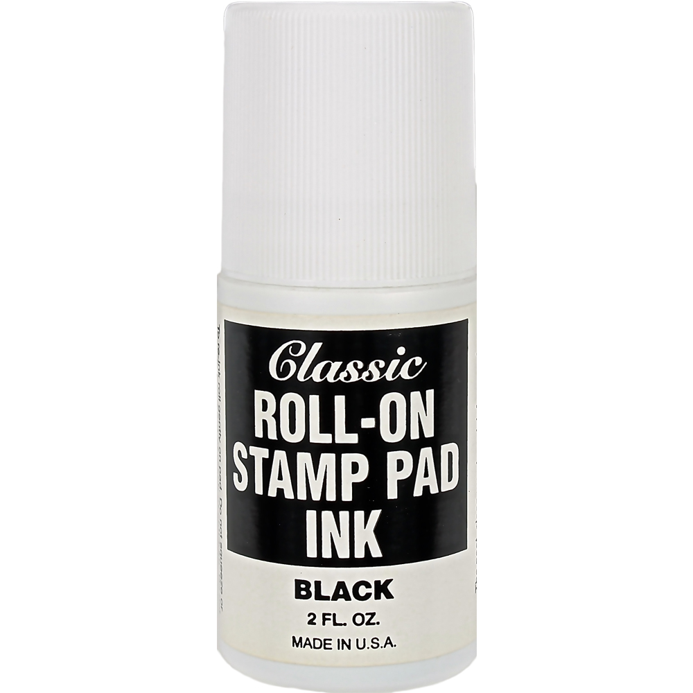Classic Roll On Ink 2oz  Black