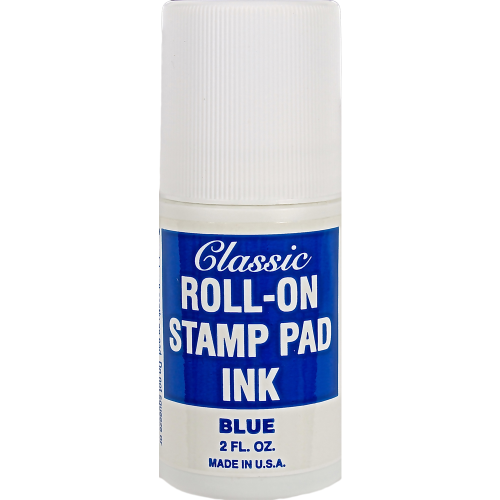 Classic Roll On Ink 2oz  Blue