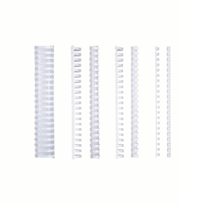 Binding Elements 8mm (5/16) WHITE 21Rings/100s