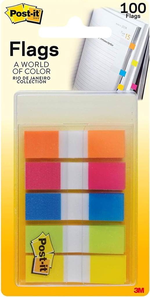 Post It Tape Flags 5 Pack #683-5 Asst Colours 