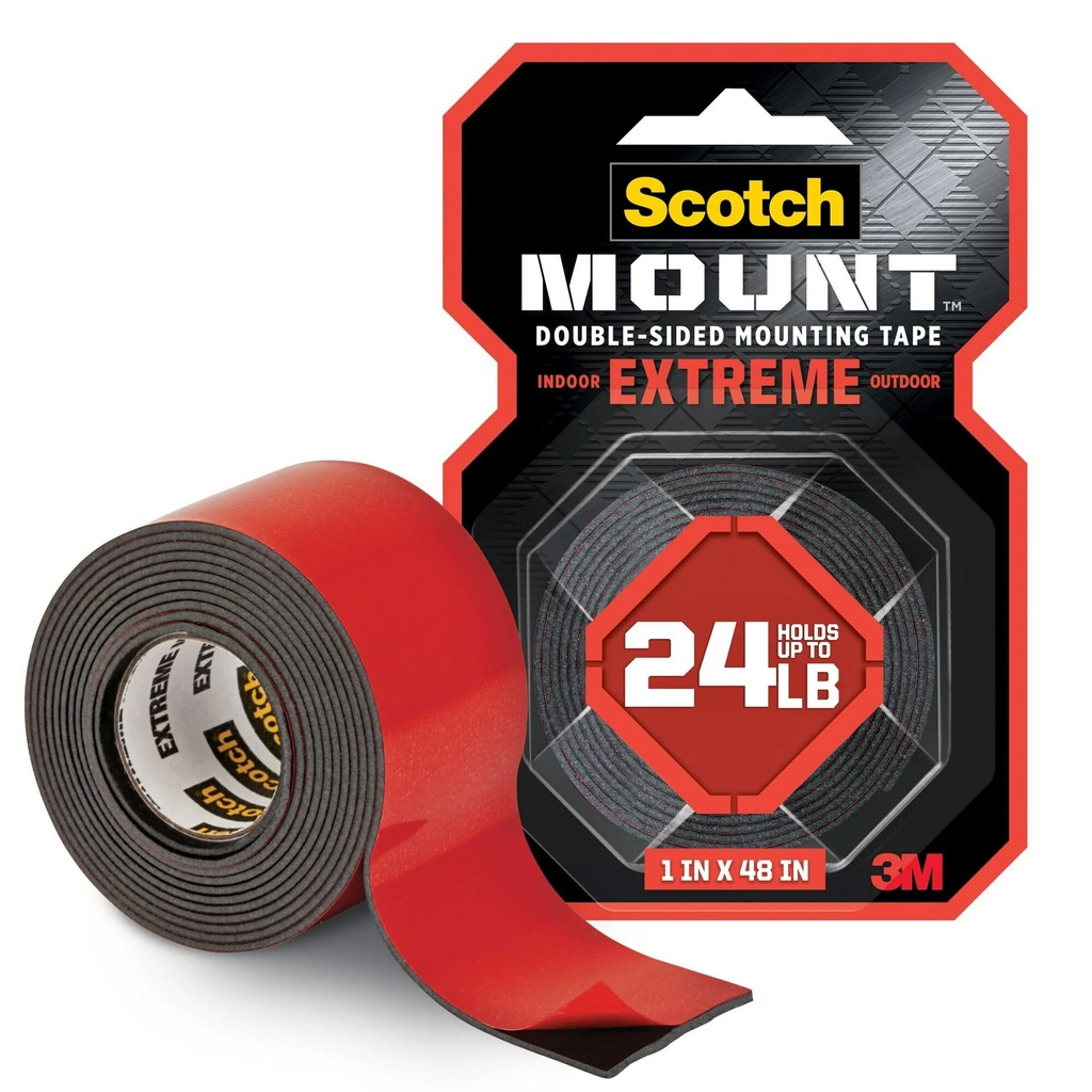 Scotch Extreme Mounting Tape 1"x 48"  (Each) - (24/bx)