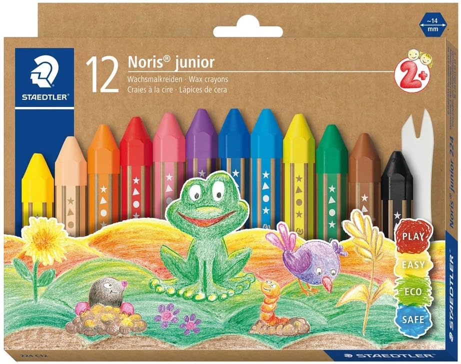 Noris CHUNKY #224C12 Wax Crayons 12s JNR