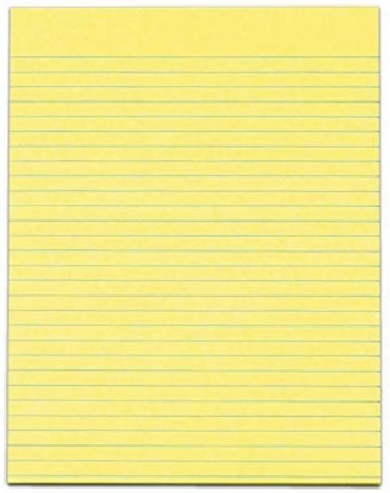 MEAD Writing Pad L/S YELLOW #59610