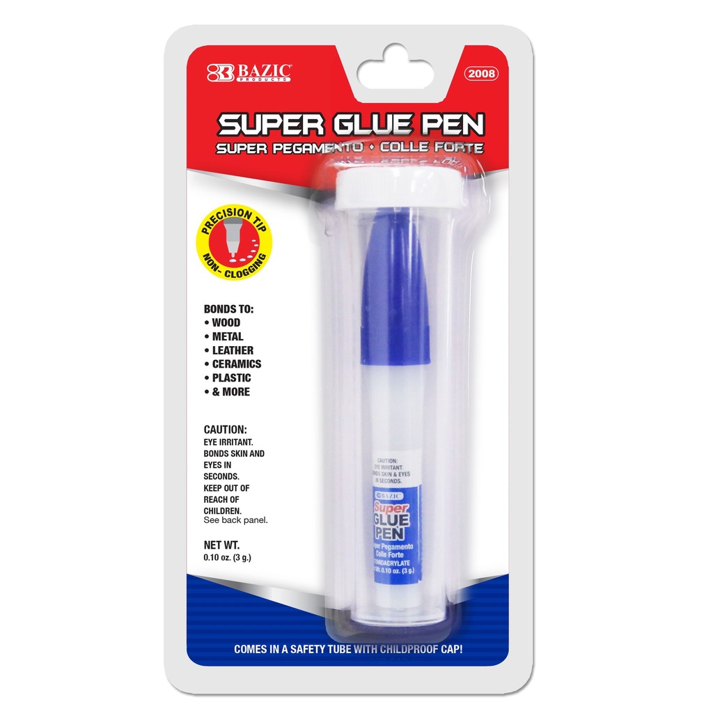 Bazic Super Glue Pen #2008 with Precision Tip - (24/ctn)