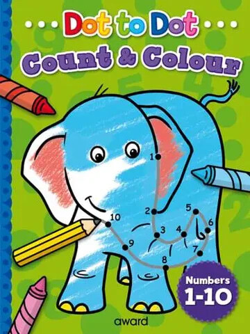 Count & Color 1-10 Dot To Dot (ELEPHANT)
