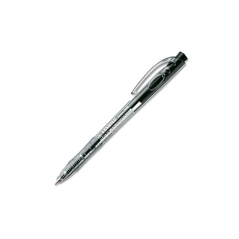 Stabilo BLACK FINE Liner Retractable BallPoint Pen - (10/bx)