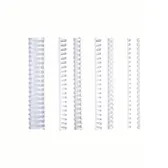 Binding Element 12mm (1/2") WHITE 21 Ring (110shts) - (100/bx)