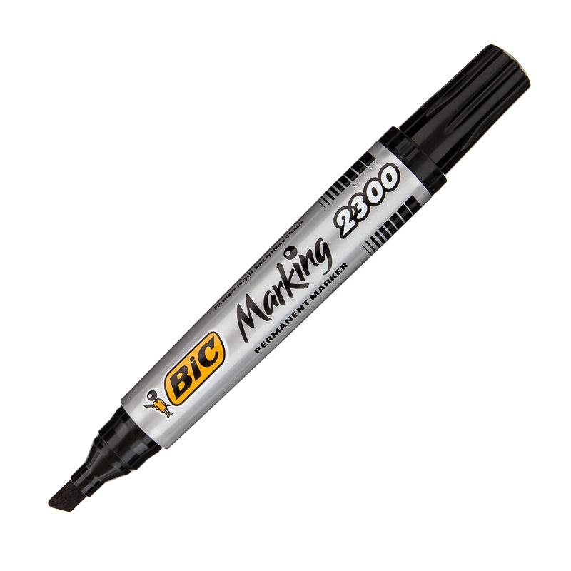 BIC Marking 2300 BLACK #68450 Chisel Perm. Marker  - (12/bx)