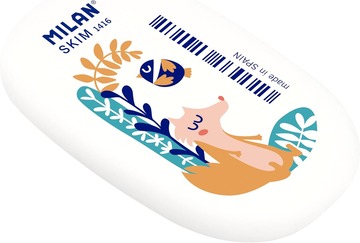 Milan Skim Oval Story Time White Eraser #CNM1416STM - (16/bx)