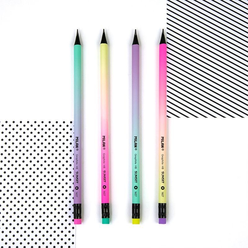 Milan SUNSET Graphite HB Pencil w/Eraser #71622724 (Singular) - (24/bx)