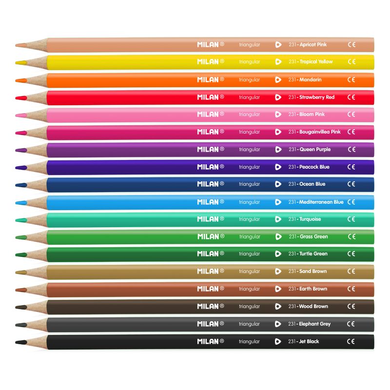Milan Triangular Colour Pencils 18's #722318