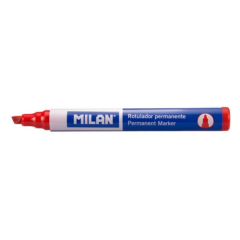 Milan Permanent RED Chisel Marker #16428123 (Each) - (12/bx)